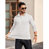 image:imageCOOFANDY Mens Quarter Zip Mock Neck Pullover SweaterWhite