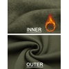 image:imageCOOFANDY Mens Quarter Zip Pullover Fleece Lined Sweatshirts Long Sleeve Mock Neck Sweater with PocketArmy Green