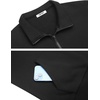 image:imageCOOFANDY Mens Quarter Zip Pullover Fleece Lined Sweatshirts Long Sleeve Mock Neck Sweater with PocketBlack