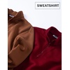 image:imageCOOFANDY Mens Quarter Zip Pullover Fleece Lined Sweatshirts Long Sleeve Mock Neck Sweater with PocketBrown