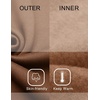 image:imageCOOFANDY Mens Quarter Zip Pullover Fleece Lined Sweatshirts Long Sleeve Mock Neck Sweater with PocketBrown