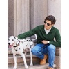 image:imageCOOFANDY Mens Quarter Zip Pullover Fleece Lined Sweatshirts Long Sleeve Mock Neck Sweater with PocketDark Green