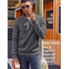 image:imageCOOFANDY Mens Quarter Zip Pullover Fleece Lined Sweatshirts Long Sleeve Mock Neck Sweater with PocketGrey