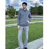 image:imageCOOFANDY Mens Quarter Zip Pullover Fleece Lined Sweatshirts Long Sleeve Mock Neck Sweater with PocketGrey