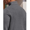 image:imageCOOFANDY Mens Quarter Zip Pullover Fleece Lined Sweatshirts Long Sleeve Mock Neck Sweater with PocketGrey