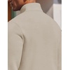 image:imageCOOFANDY Mens Quarter Zip Pullover Fleece Lined Sweatshirts Long Sleeve Mock Neck Sweater with PocketKhaki
