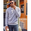 image:imageCOOFANDY Mens Quarter Zip Pullover Fleece Lined Sweatshirts Long Sleeve Mock Neck Sweater with PocketLight Grey