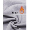 image:imageCOOFANDY Mens Quarter Zip Pullover Fleece Lined Sweatshirts Long Sleeve Mock Neck Sweater with PocketLight Grey
