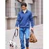 image:imageCOOFANDY Mens Quarter Zip Pullover Fleece Lined Sweatshirts Long Sleeve Mock Neck Sweater with PocketRoyal Blue