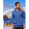 image:imageCOOFANDY Mens Quarter Zip Pullover Fleece Lined Sweatshirts Long Sleeve Mock Neck Sweater with PocketRoyal Blue