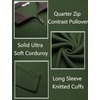 image:imageCOOFANDY Mens Quarter Zip Pullover Lightweight Sweater Casual Long Sleeve Corduroy Half Zip SweatshirtArmy Green