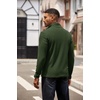 image:imageCOOFANDY Mens Quarter Zip Pullover Lightweight Sweater Casual Long Sleeve Corduroy Half Zip SweatshirtArmy Green