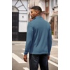 image:imageCOOFANDY Mens Quarter Zip Pullover Lightweight Sweater Casual Long Sleeve Corduroy Half Zip SweatshirtDark Blue