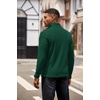 image:imageCOOFANDY Mens Quarter Zip Pullover Lightweight Sweater Casual Long Sleeve Corduroy Half Zip SweatshirtEver Green