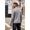 image:imageCOOFANDY Mens Quarter Zip Pullover Lightweight Sweater Casual Long Sleeve Corduroy Half Zip SweatshirtGray
