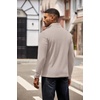 image:imageCOOFANDY Mens Quarter Zip Pullover Lightweight Sweater Casual Long Sleeve Corduroy Half Zip SweatshirtMoon Gray