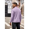 image:imageCOOFANDY Mens Quarter Zip Pullover Lightweight Sweater Casual Long Sleeve Corduroy Half Zip SweatshirtPurple
