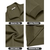 image:imageCOOFANDY Mens Quarter Zip Pullover Mock Neck Lightweight Sweatshirt Long Sleeve Polo Shirt Business Casual Pullover TopArmy Green