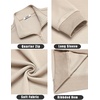 image:imageCOOFANDY Mens Quarter Zip Pullover Mock Neck Lightweight Sweatshirt Long Sleeve Polo Shirt Business Casual Pullover TopBeige