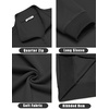 image:imageCOOFANDY Mens Quarter Zip Pullover Mock Neck Lightweight Sweatshirt Long Sleeve Polo Shirt Business Casual Pullover TopBlack