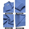 image:imageCOOFANDY Mens Quarter Zip Pullover Mock Neck Lightweight Sweatshirt Long Sleeve Polo Shirt Business Casual Pullover TopBlue