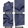 image:imageCOOFANDY Mens Quarter Zip Pullover Mock Neck Lightweight Sweatshirt Long Sleeve Polo Shirt Business Casual Pullover TopBluish Purple