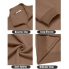 image:imageCOOFANDY Mens Quarter Zip Pullover Mock Neck Lightweight Sweatshirt Long Sleeve Polo Shirt Business Casual Pullover TopBrown