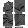 image:imageCOOFANDY Mens Quarter Zip Pullover Mock Neck Lightweight Sweatshirt Long Sleeve Polo Shirt Business Casual Pullover TopDark Gray