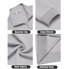 image:imageCOOFANDY Mens Quarter Zip Pullover Mock Neck Lightweight Sweatshirt Long Sleeve Polo Shirt Business Casual Pullover TopLight Gray