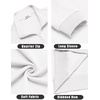 image:imageCOOFANDY Mens Quarter Zip Pullover Mock Neck Lightweight Sweatshirt Long Sleeve Polo Shirt Business Casual Pullover TopWhite