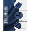 image:imageCOOFANDY Mens Quarter Zip Pullover Mock Neck Quilted Sweatshirt Casual Long Sleeve Polo SweaterBlue