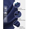 image:imageCOOFANDY Mens Quarter Zip Pullover Mock Neck Quilted Sweatshirt Casual Long Sleeve Polo SweaterNavy Blue