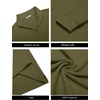 image:imageCOOFANDY Mens Quarter Zip Pullover Sweatshirt Mock Neck Quilted Sweatshirt Lightweight Casual Long Sleeve Polo ShirtArmy Green