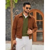 image:imageCOOFANDY Mens Quarter Zip Pullover Sweatshirt Mock Neck Quilted Sweatshirt Lightweight Casual Long Sleeve Polo ShirtArmy Green