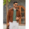 image:imageCOOFANDY Mens Quarter Zip Pullover Sweatshirt Mock Neck Quilted Sweatshirt Lightweight Casual Long Sleeve Polo ShirtDark Green