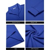image:imageCOOFANDY Mens Quarter Zip Pullover Sweatshirt Mock Neck Quilted Sweatshirt Lightweight Casual Long Sleeve Polo ShirtDeep Blue