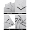 image:imageCOOFANDY Mens Quarter Zip Pullover Sweatshirt Mock Neck Quilted Sweatshirt Lightweight Casual Long Sleeve Polo ShirtLight Grey