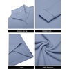 image:imageCOOFANDY Mens Quarter Zip Pullover Sweatshirt Mock Neck Quilted Sweatshirt Lightweight Casual Long Sleeve Polo ShirtSky Blue