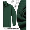 image:imageCOOFANDY Mens Quarter Zip Pullover Sweatshirts Lightweight Long Sleeve Mock Neck Sweater PoloArmy Green