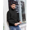 image:imageCOOFANDY Mens Quarter Zip Pullover Sweatshirts Lightweight Long Sleeve Mock Neck Sweater PoloBlack