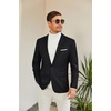 image:imageCOOFANDY Mens Slim Fit Casual Blazers Lightweight Sport Coats One Button Suit JacketsBlack
