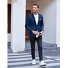 image:imageCOOFANDY Mens Slim Fit Casual Blazers Lightweight Sport Coats One Button Suit JacketsBlue