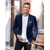 image:imageCOOFANDY Mens Slim Fit Casual Blazers Lightweight Sport Coats One Button Suit JacketsDark Blue