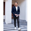 image:imageCOOFANDY Mens Slim Fit Casual Blazers Lightweight Sport Coats One Button Suit JacketsDark Blue