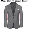 image:imageCOOFANDY Mens Slim Fit Casual Blazers Lightweight Sport Coats One Button Suit JacketsDark Charcoal