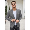 image:imageCOOFANDY Mens Slim Fit Casual Blazers Lightweight Sport Coats One Button Suit JacketsDark Charcoal