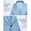 image:imageCOOFANDY Mens Slim Fit Casual Blazers Lightweight Sport Coats One Button Suit JacketsLight Blue