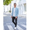 image:imageCOOFANDY Mens Slim Fit Casual Blazers Lightweight Sport Coats One Button Suit JacketsLight Blue