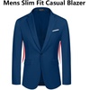 image:imageCOOFANDY Mens Slim Fit Casual Blazers Lightweight Sport Coats One Button Suit JacketsNavy Blue