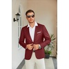 image:imageCOOFANDY Mens Slim Fit Casual Blazers Lightweight Sport Coats One Button Suit JacketsRed